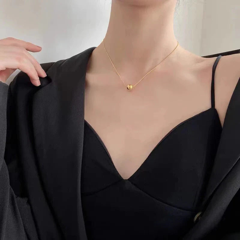 Classic Ball Titanstahl Anhänger Halskette | Shop Nory