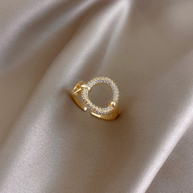 Zeitlose Zirconia Kreis Offene Bandring Serie | Shop Nory