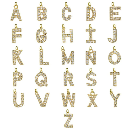 Klassische Perlenverschluss Buchstaben Initialen Armbänder