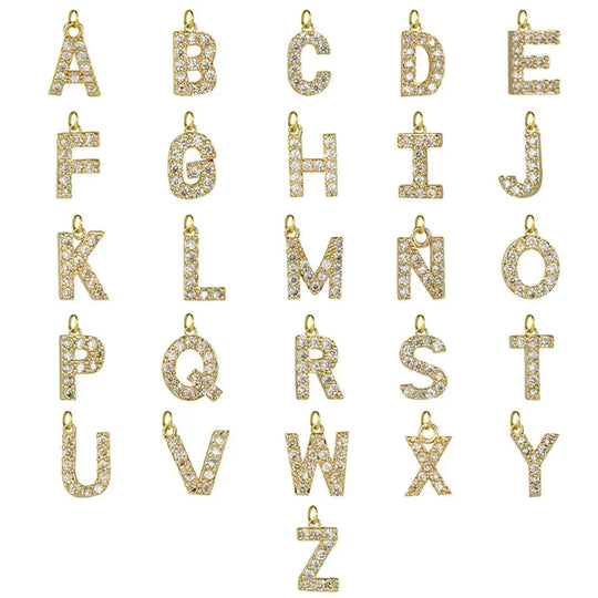 Klassische Perlenverschluss Buchstabeninitialen Armbänder