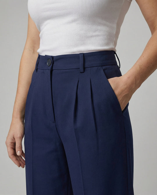 Damen Hochtaillierte Weite Hose