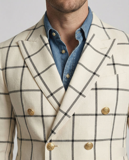 Herren Karoblazer – Herren Blazer mit doppelter Knopfleiste