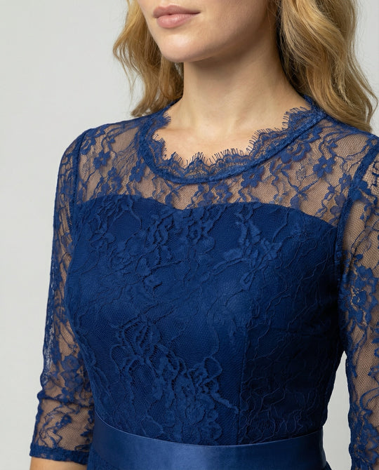 Eleganter Damen Jumpsuit mit Spitzenärmeln und Weitem Bein | Shopnory