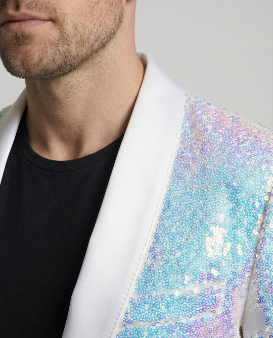 Glamouröser Pailletten Blazer Herren