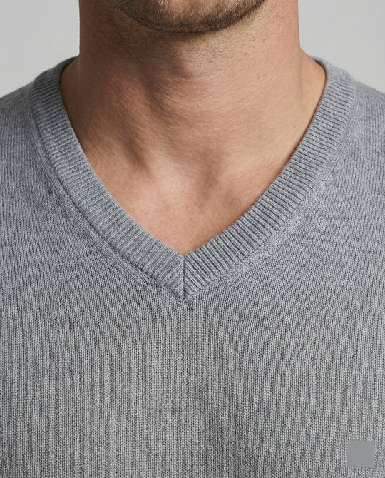 Herren V-Ausschnitt Feinstrickpullover