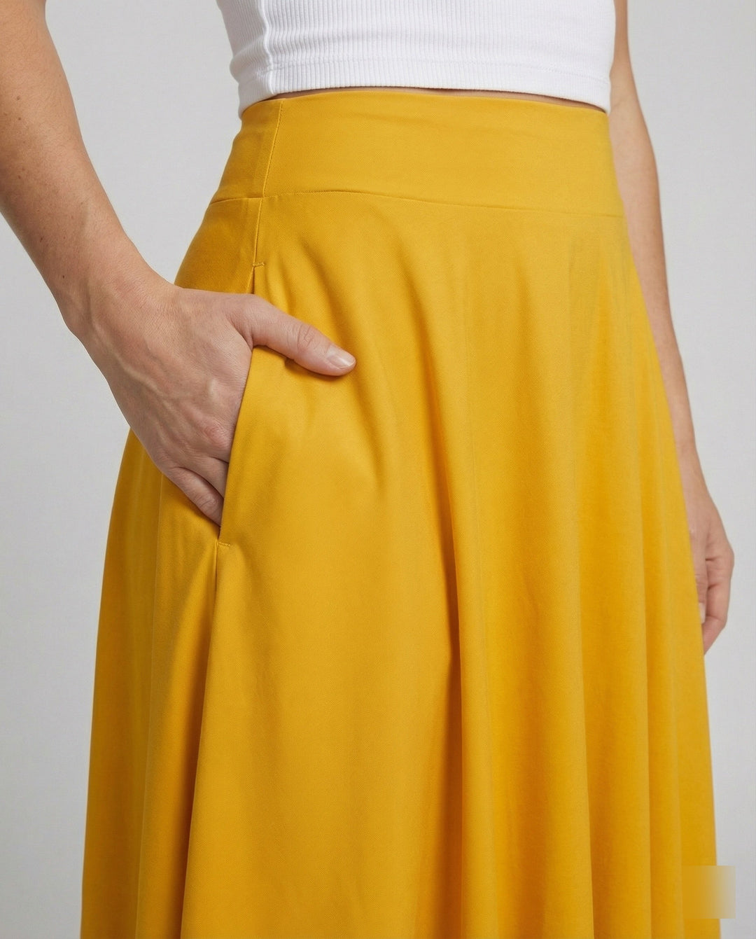 Damen Luftiger Maxi-Rock mit hohem Taillenbund