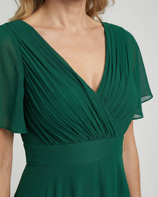 Damen Abendkleid lang Chiffon elegant