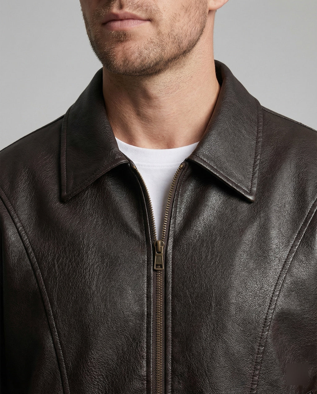 Herren Premium Leder Bomberjacke
