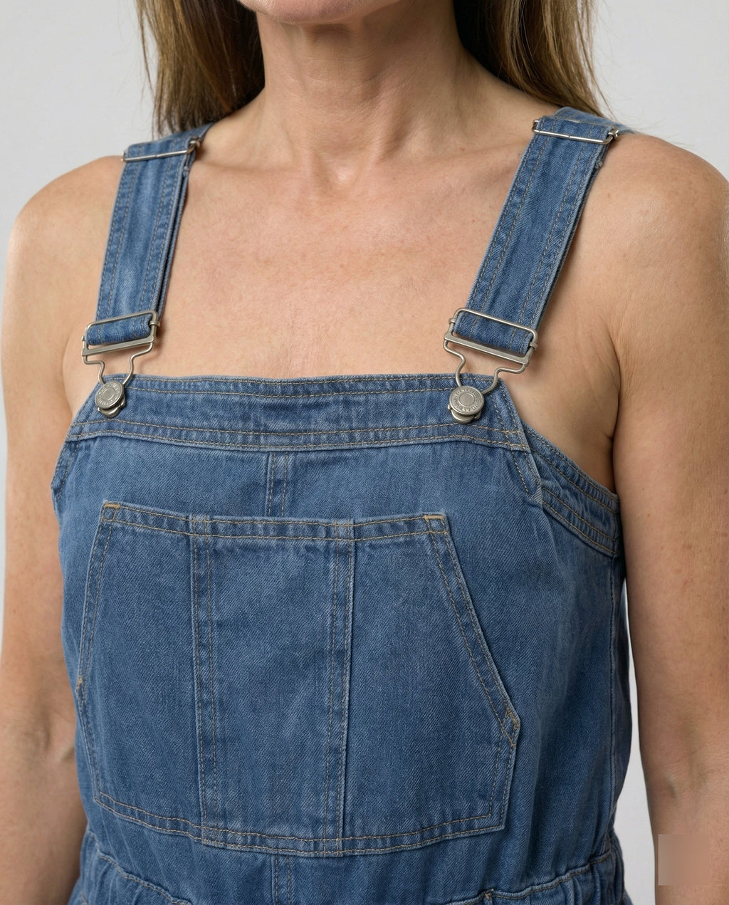 Damen Latzhose kurz Tunnelzug