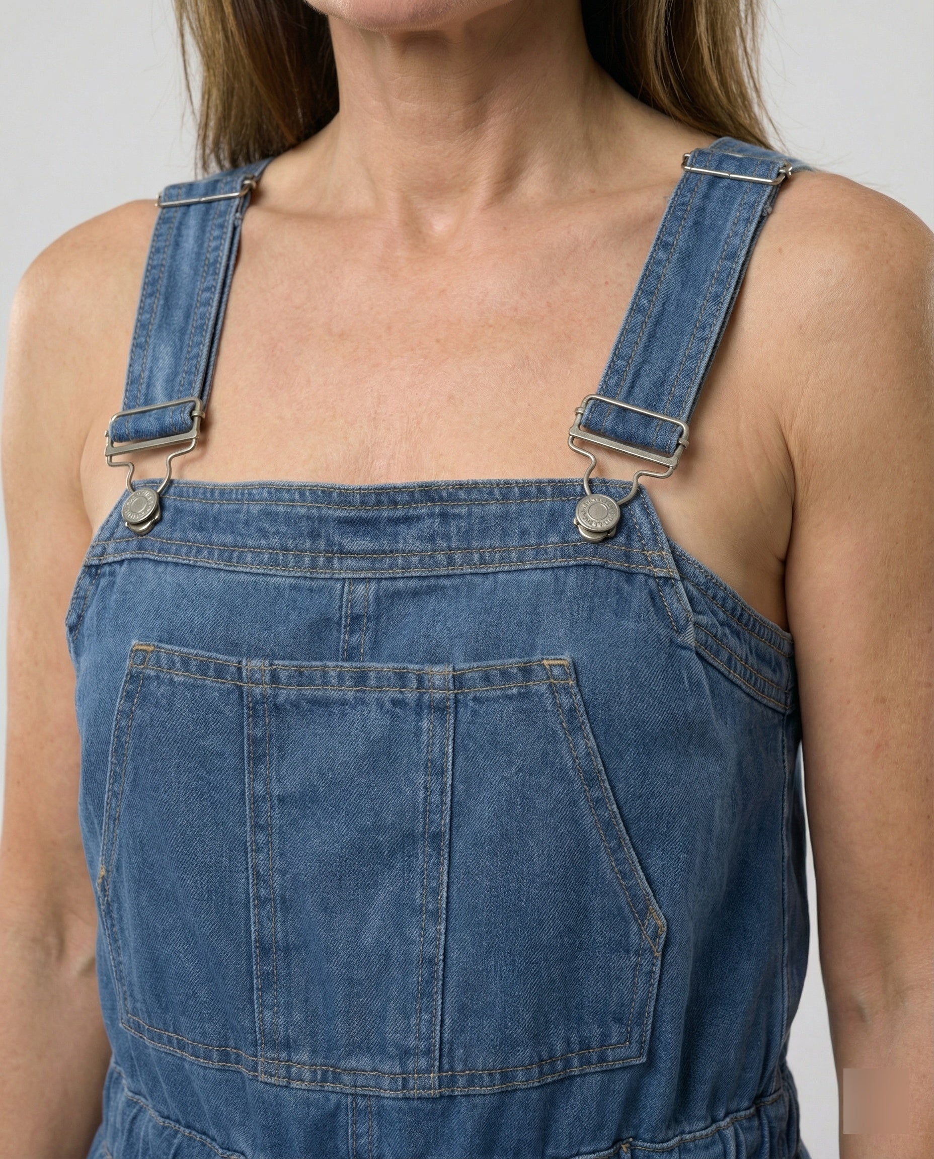 Damen Latzhose kurz Tunnelzug
