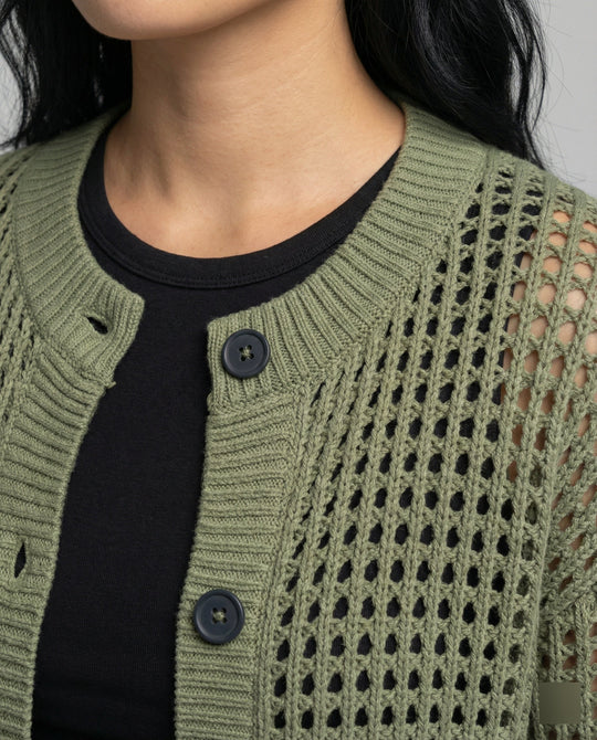 Damen luftiger Strickcardigan