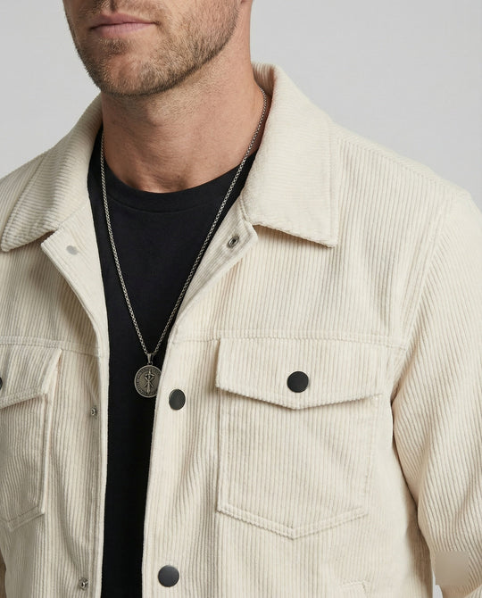 Cord Überhemdjacke Mit Druckknöpfen Herren