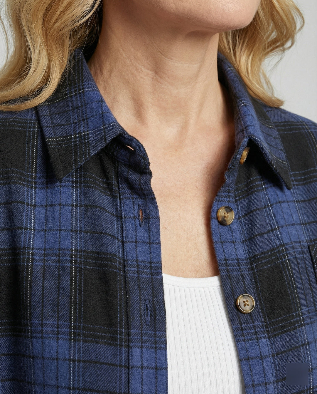 Damen Hemdjacke Flanell weit