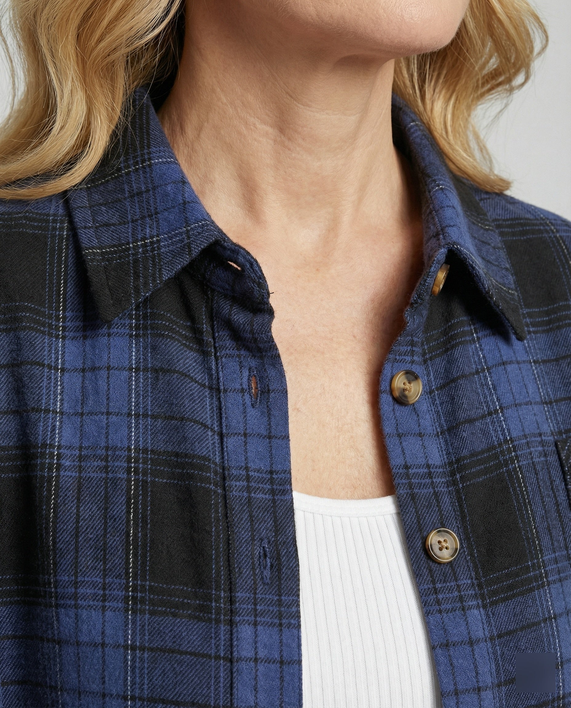 Damen Hemdjacke Flanell weit