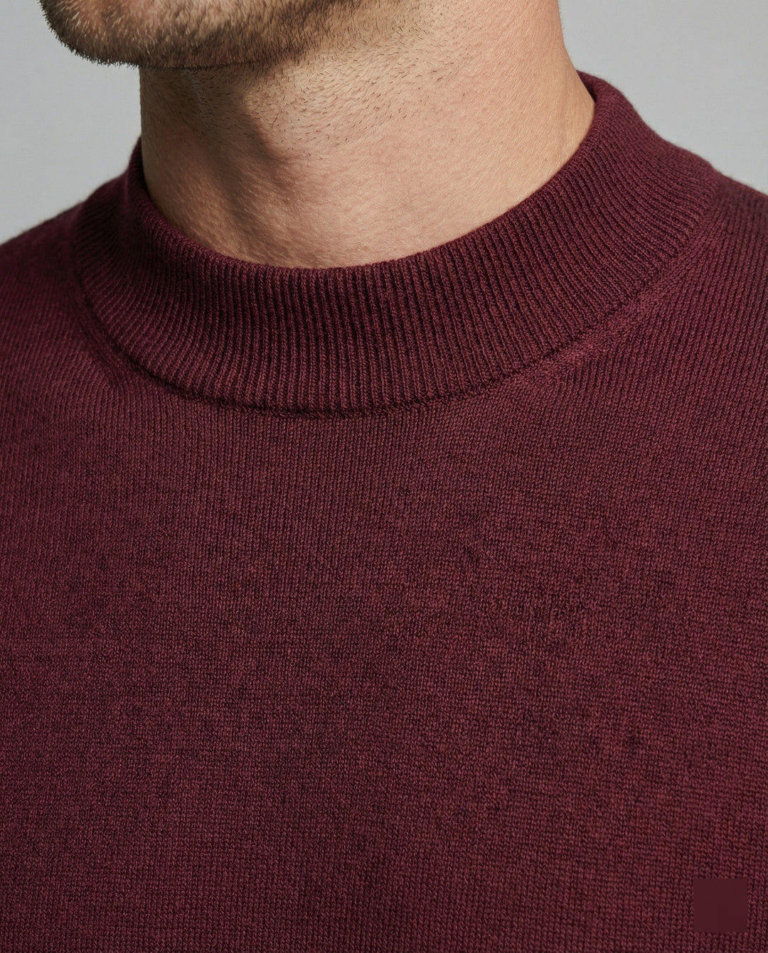 Herren eleganter Pullover mit Stehkragen