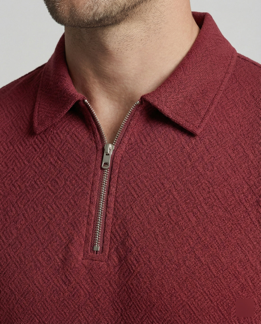 Herren Poloshirt mit Reißverschluss