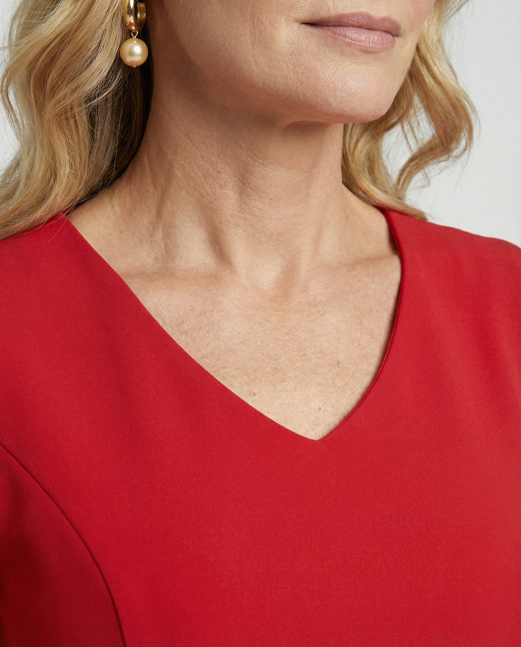Damen Cocktailkleid Midi mit Wickeloptik