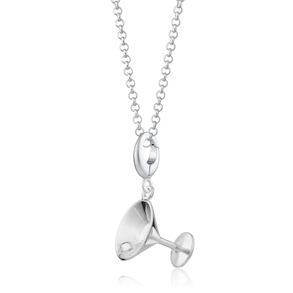 Silber Cocktailglas Charm-Halskette | Shop Nory