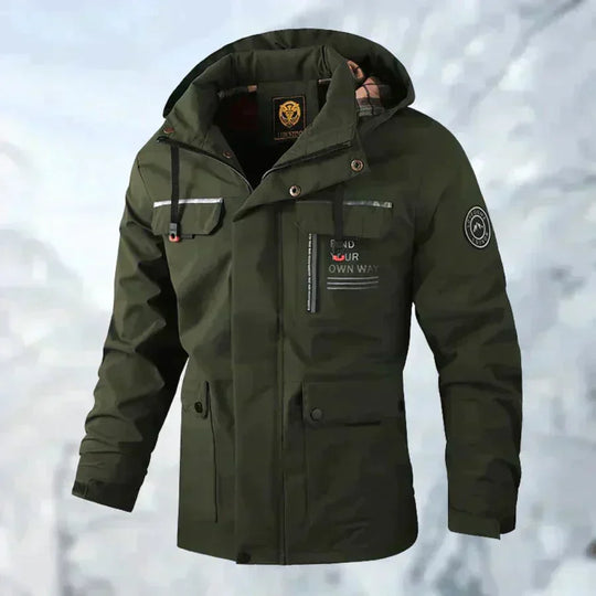 Wasser- und Winddichte Jacke mit Abnehmbarem Kapuzen für Herren