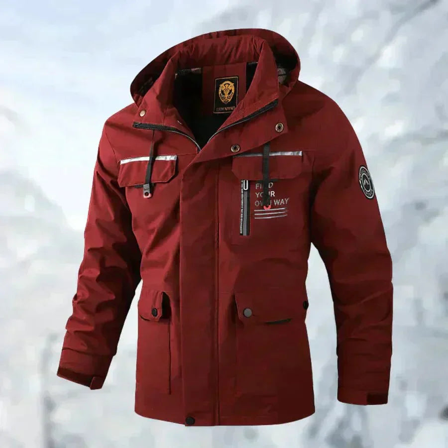 Wasser- und Winddichte Jacke mit Abnehmbarem Kapuzen für Herren