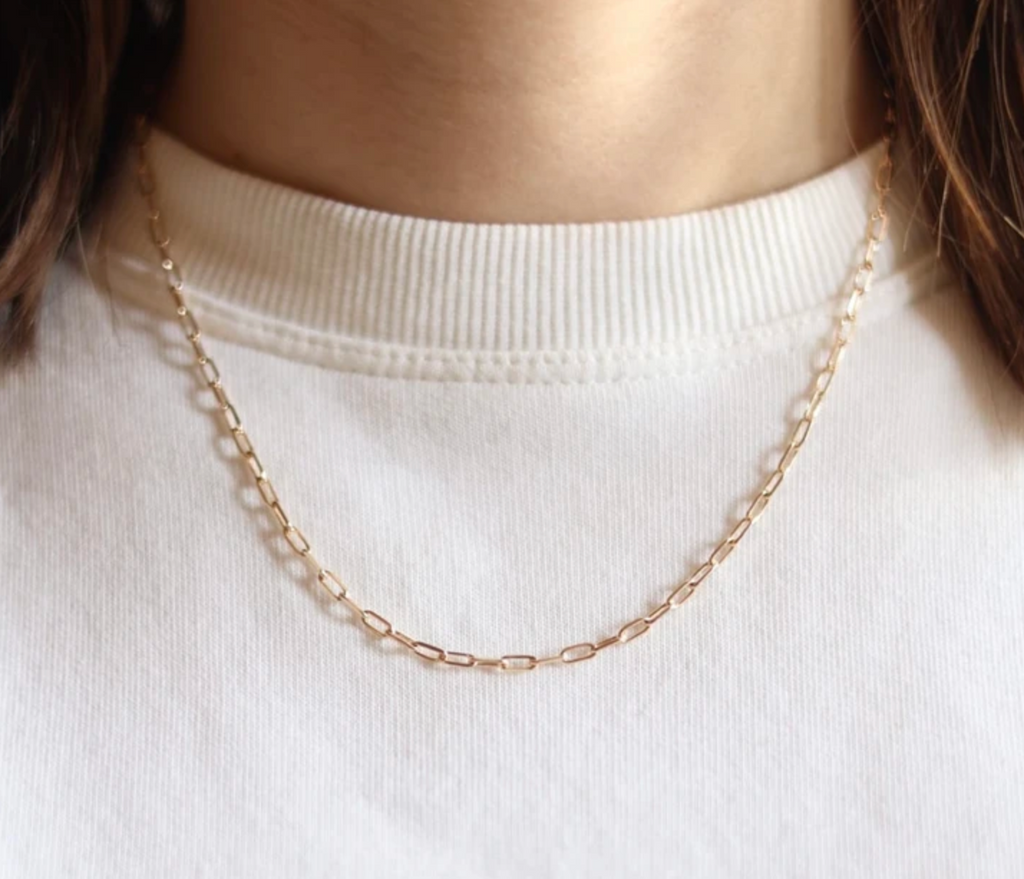 rechteckige Gliederkette - 16Karat vergoldet | Shop Nory