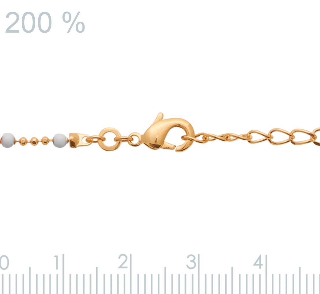 Kette mit weißen Perlen  - 16K vergoldet | Shop Nory