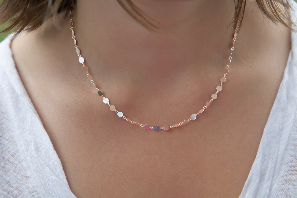Plättchenkette aus Silber - Kette mit Plättchen für Damen | Shop Nory
