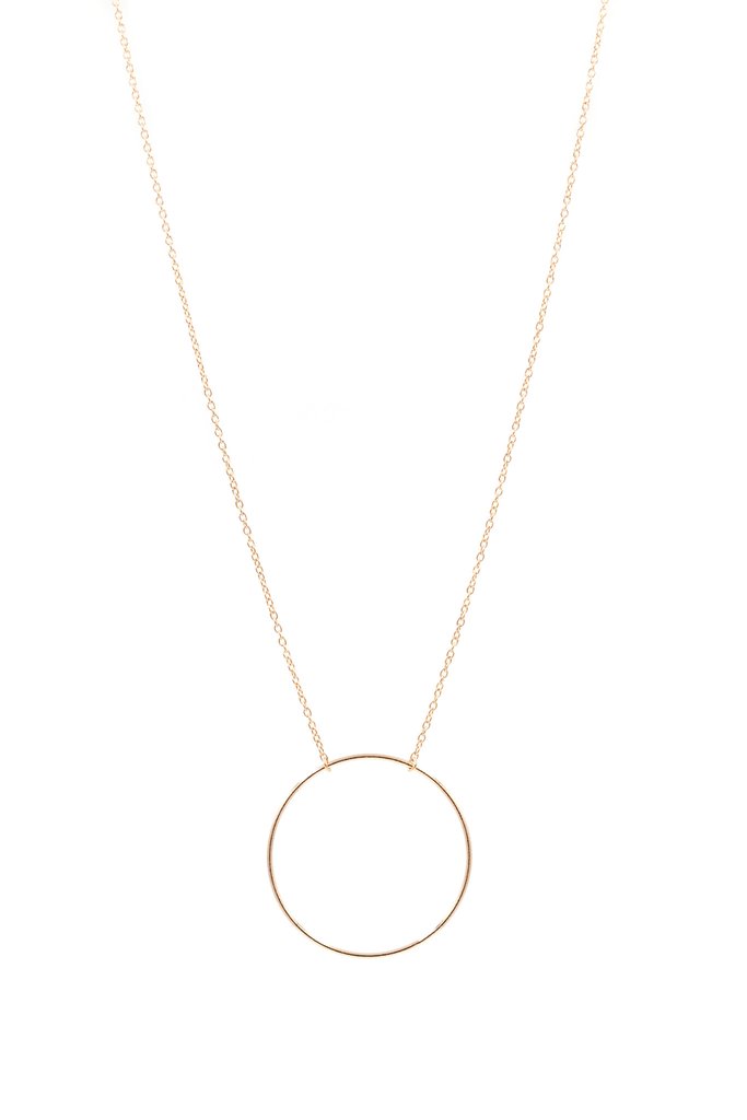 Kette mit Ring Vergoldet - Zartes Kettchen mit Kreis-Anhänger | Shop Nory