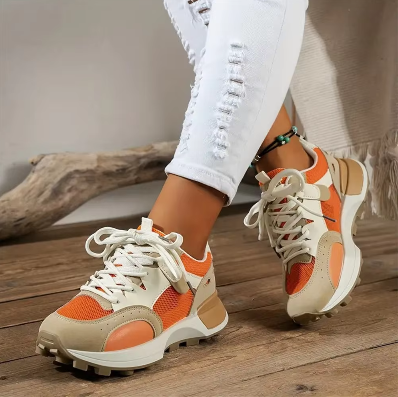 Damen Atmungsaktive Bunte Sneakers Shopnory