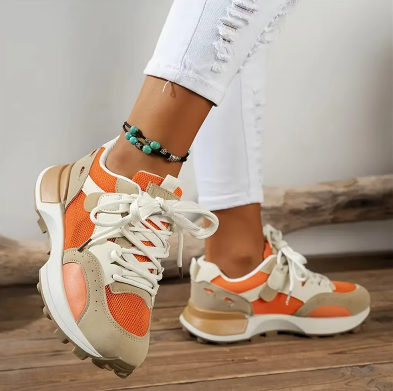 Damen Atmungsaktive Bunte Sneakers Shopnory