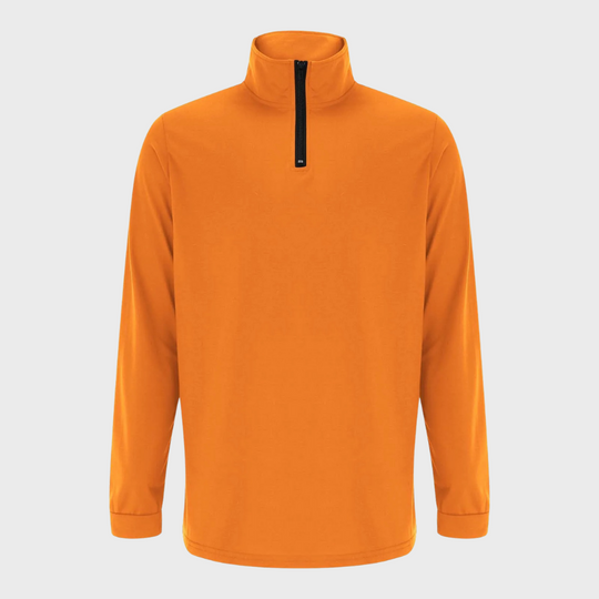 Bequemer Herren-Reißverschluss-Pullover mit niedrigem Kragen