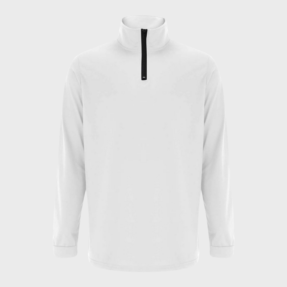 Bequemer Herren-Reißverschluss-Pullover mit niedrigem Kragen
