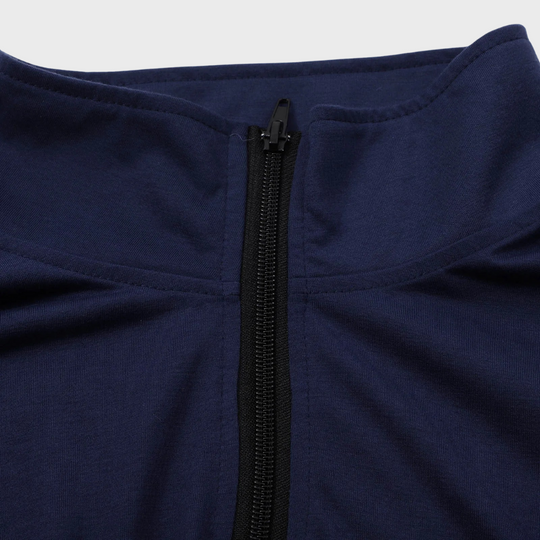 Bequemer Herren-Reißverschluss-Pullover mit niedrigem Kragen