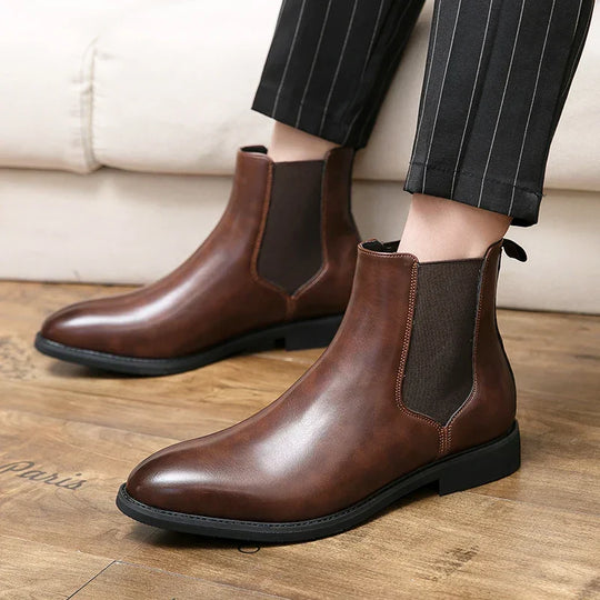 Herren Chelsea Lederstiefel