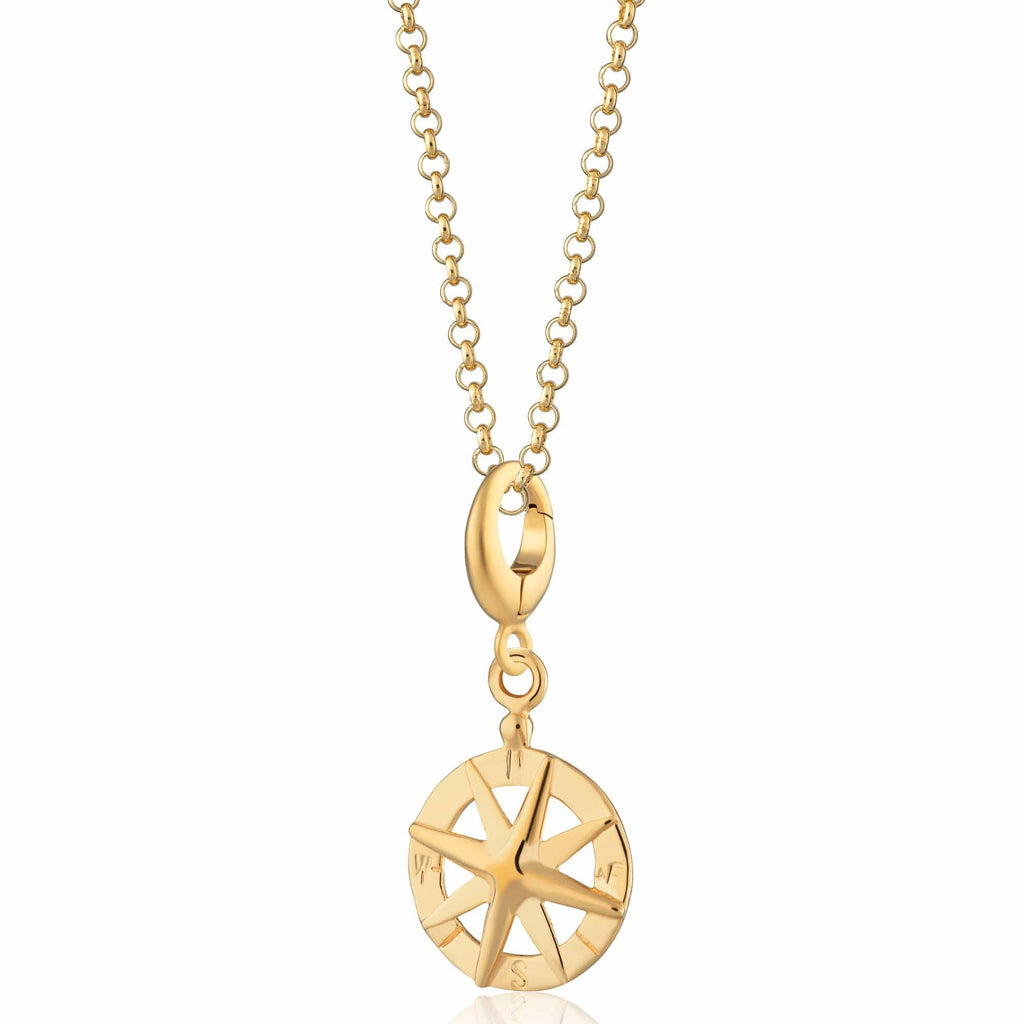 Gold Compass Charm Halskette | Shop Nory