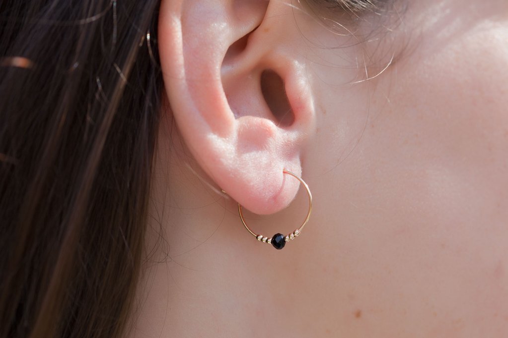 Creolen mit Perlen ♡ 16Karat vergoldet ♡ | Shop Nory