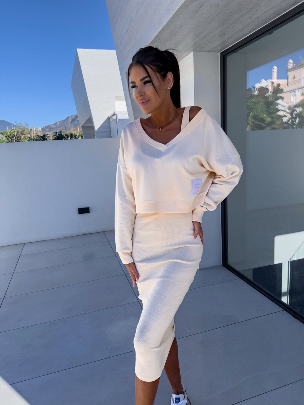 Sweatshirt-Kleid-Set