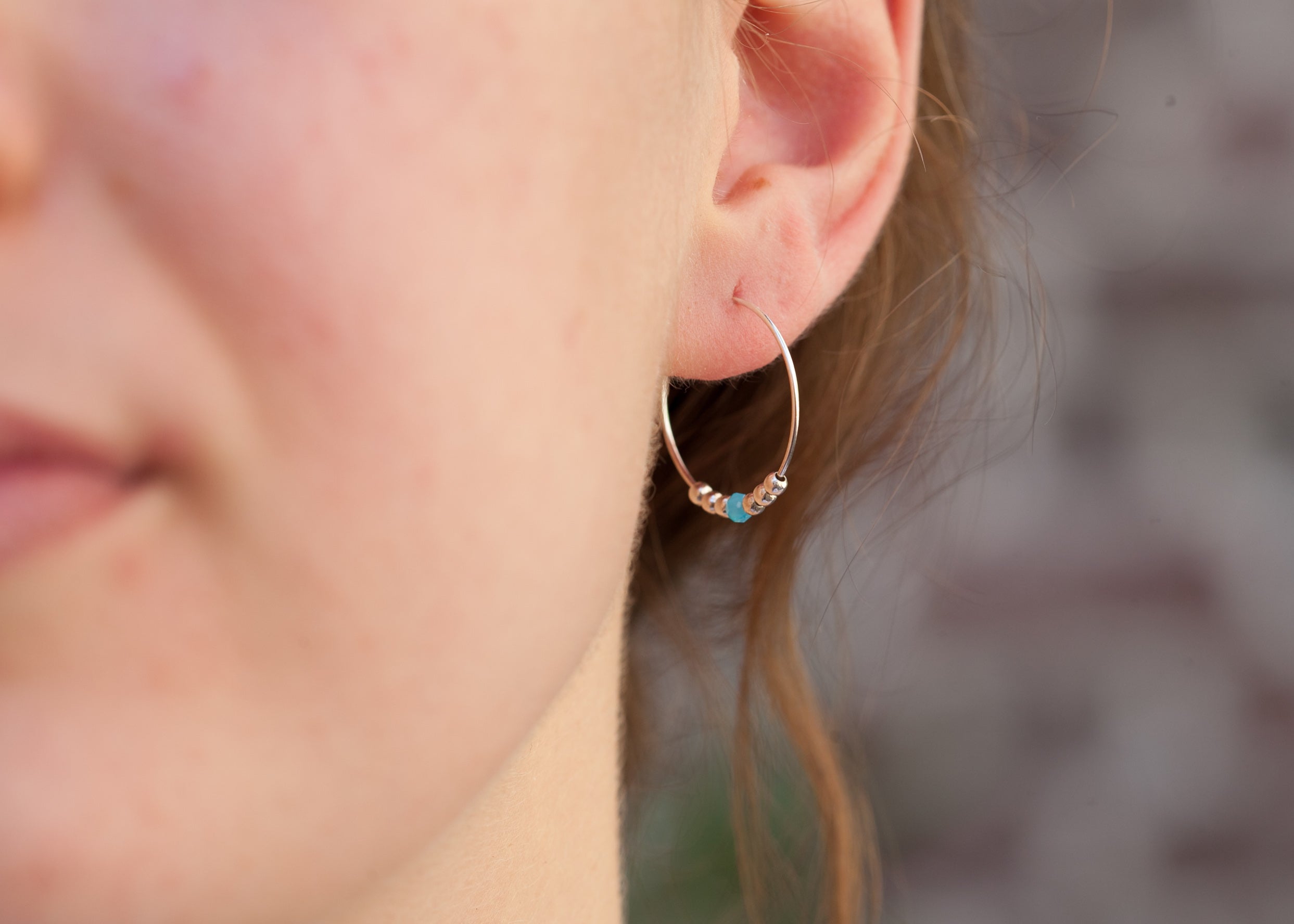 Creolen mit Perlen aus Silber | Shop Nory