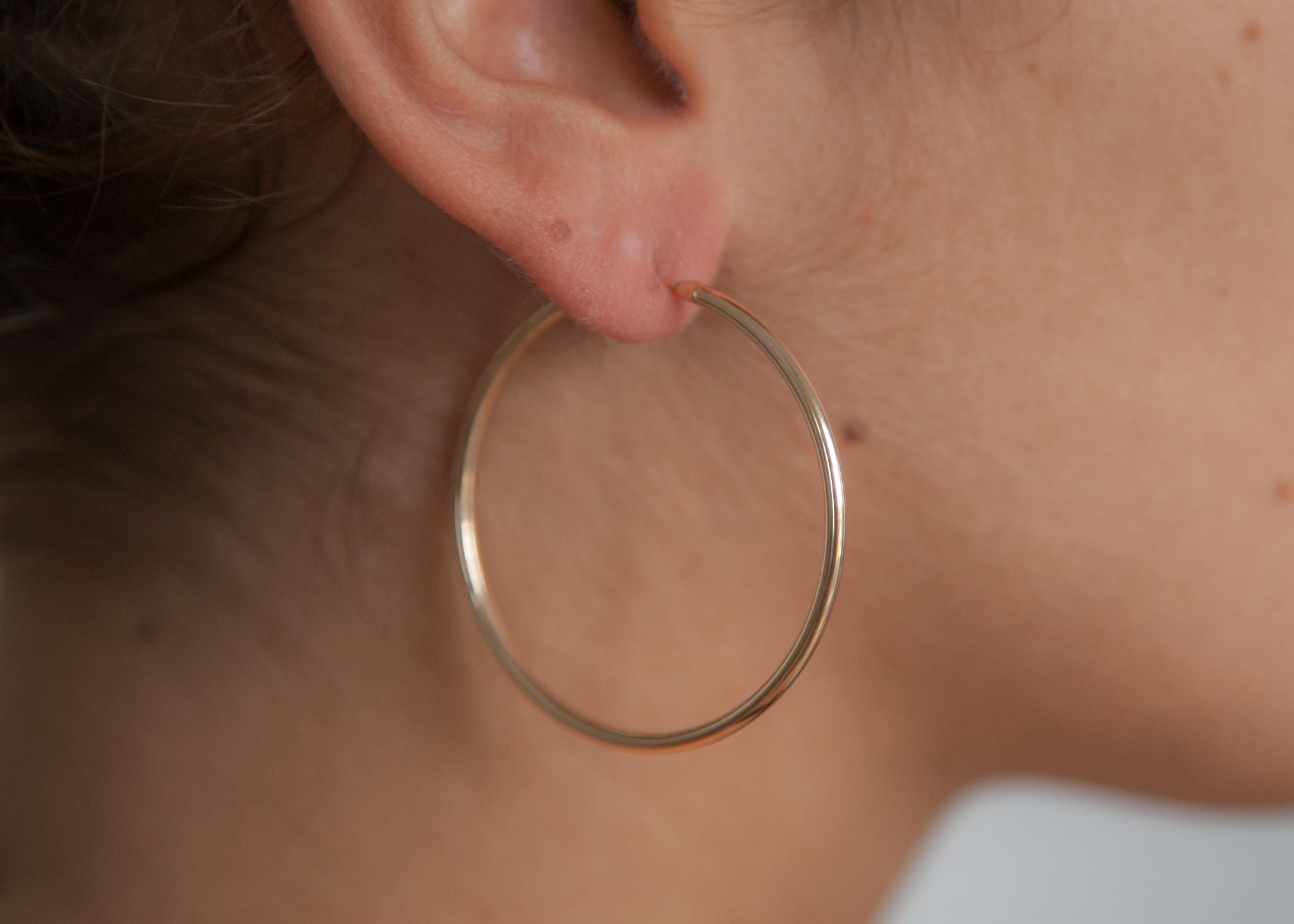 Ohrringe Creolen 4cm - 16Karat vergoldet | Shop Nory