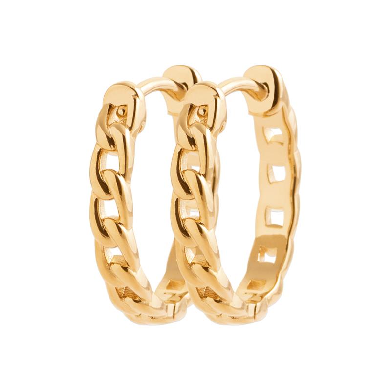 Creolen Ketten-Form - 16Karat vergoldet | Shop Nory