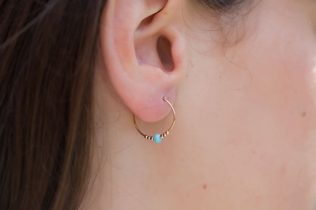 Creolen mit Perlen ♡ 16Karat vergoldet ♡ | Shop Nory