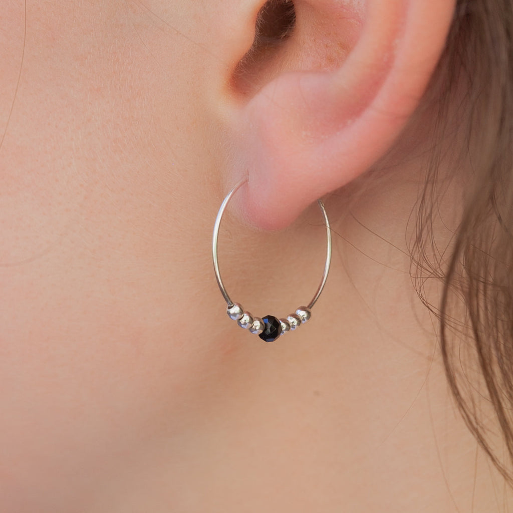 Creolen mit Perlen aus Silber | Shop Nory
