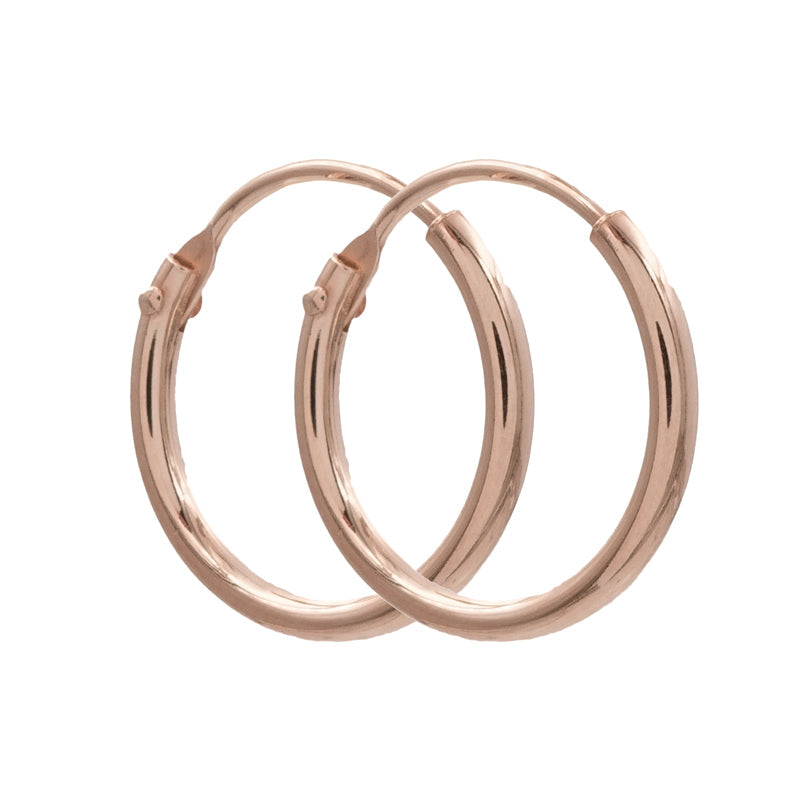 Kleine Ohrringe Creolen 13mm Rosévergoldet | Shop Nory