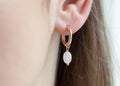 Creolen mit Rosenquarz - 18 Karat vergoldet, Eleganz und Romantik | Shop Nory