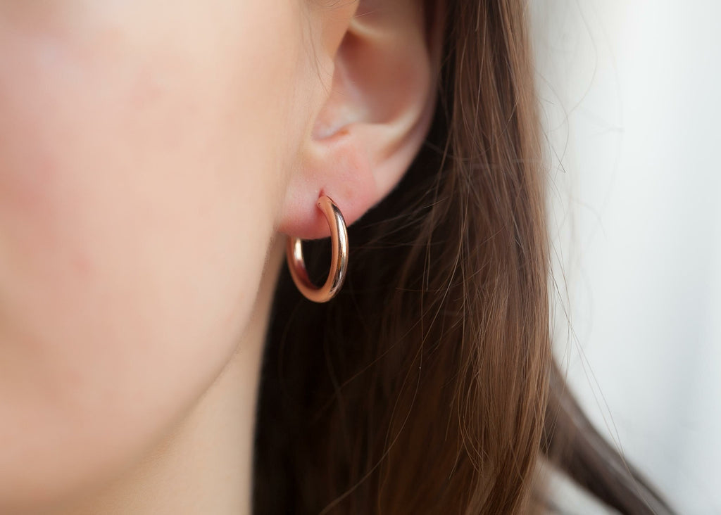 Ohrringe Creolen - 18 Karat Rosévergoldet | Shop Nory