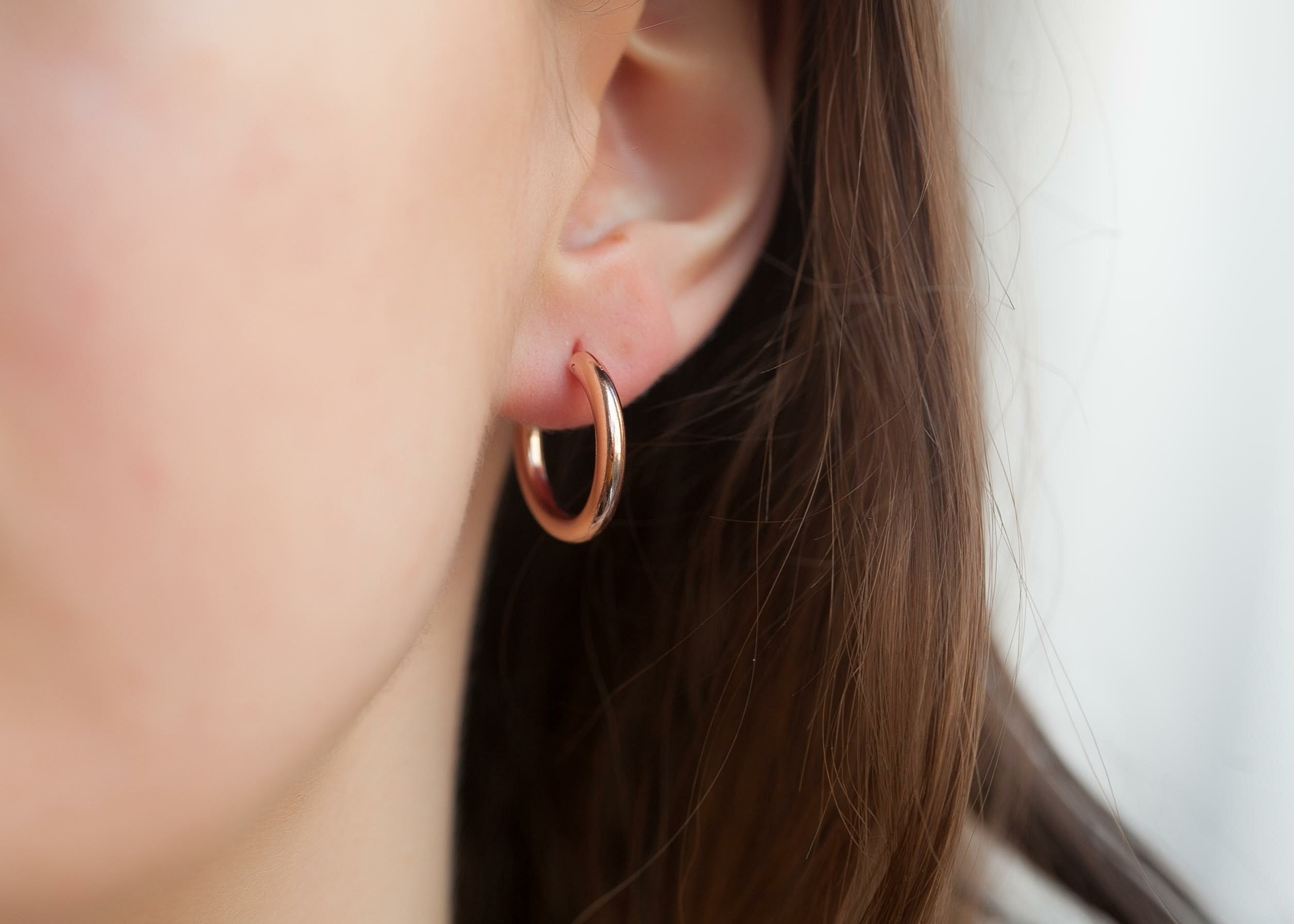 Ohrringe Creolen - 18 Karat Rosévergoldet | Shop Nory