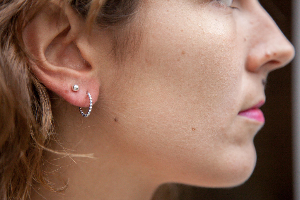 Kugel Creolen - Damen Creolen aus Silber | Shop Nory