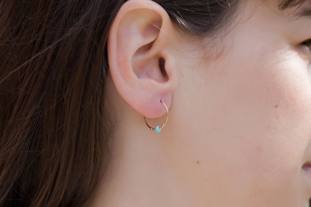Creolen mit Perlen ♡ 16Karat vergoldet ♡ | Shop Nory