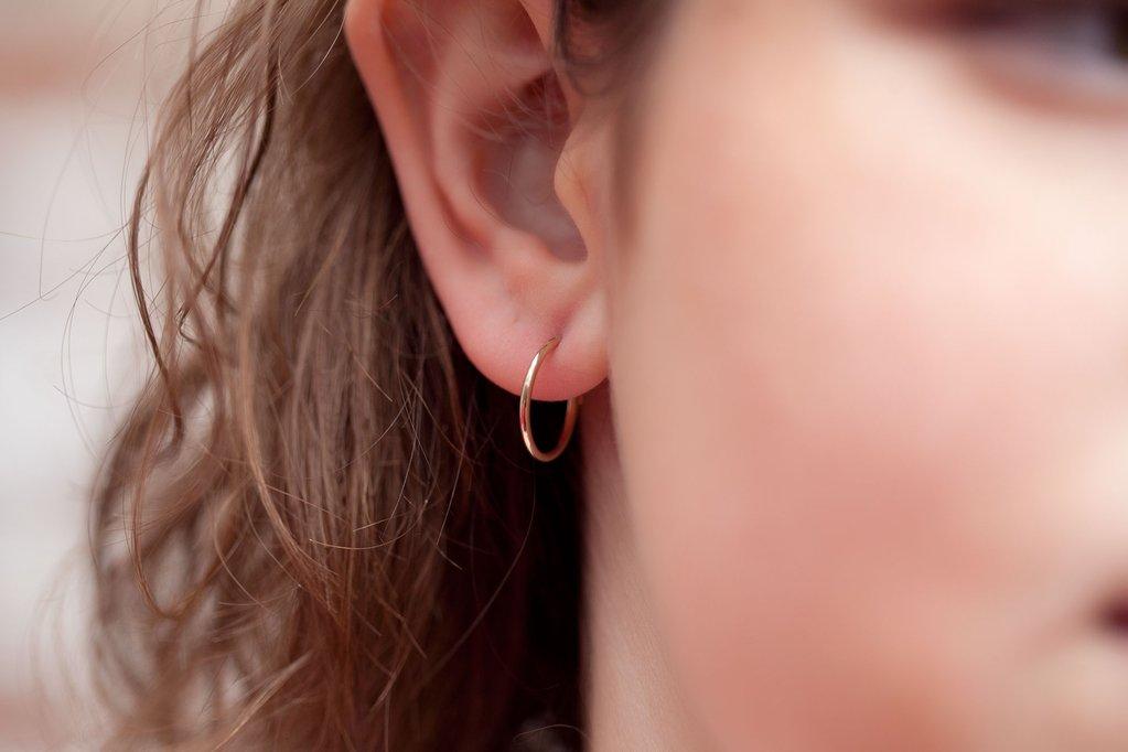 Kleine Ohrringe Creolen 14mm Vergoldet | Shop Nory