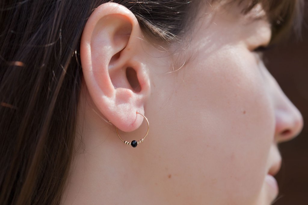 Creolen mit Perlen ♡ 16Karat vergoldet ♡ | Shop Nory